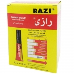 چسب قطره ای رازی  Super Glue حجم 3 میلی لیتر بسته 12 عددی