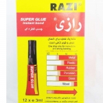 چسب قطره ای رازی  Super Glue حجم 3 میلی لیتر بسته 12 عددی